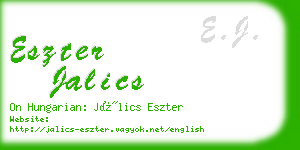 eszter jalics business card